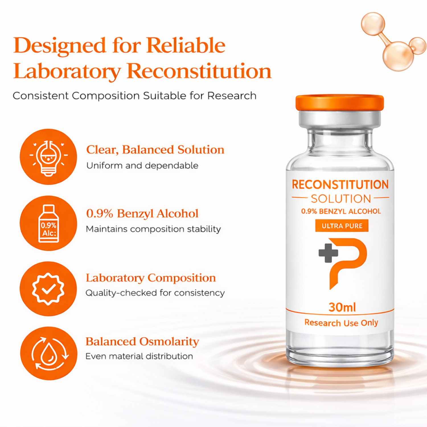 Reconstitution Solution Glass Vial
